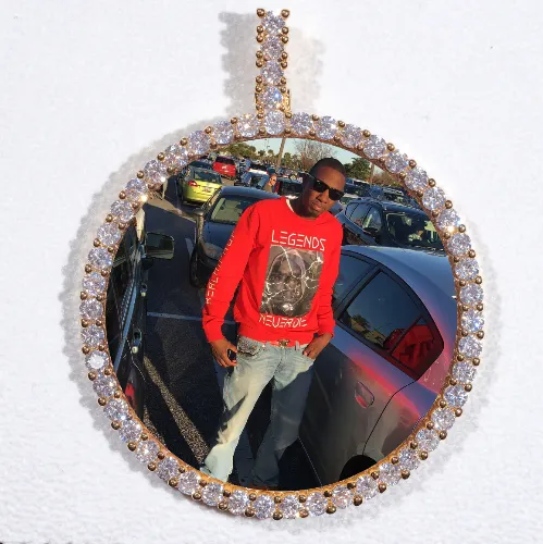 LARGE 3D CIRCLE CUSTOM PICTURE PENDANT sold by The GUU Shop