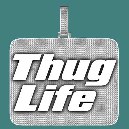 CUSTOM LETTER NECKLACE 3D BIG SQUARE sold by The GUU Shop