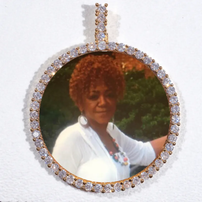LARGE 3D CIRCLE CUSTOM PICTURE PENDANT sold by The GUU Shop