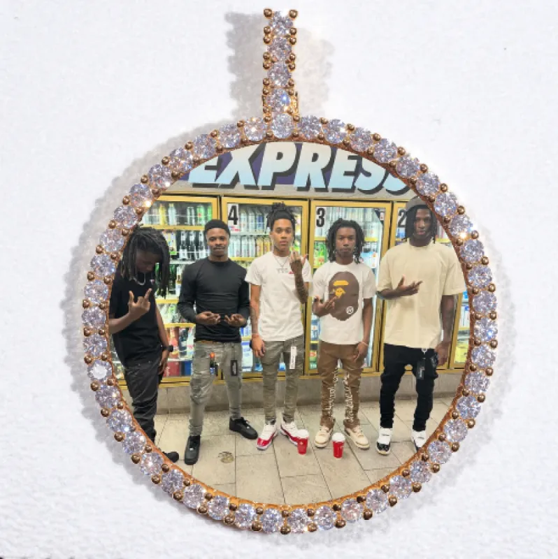LARGE 3D CIRCLE CUSTOM PICTURE PENDANT sold by The GUU Shop