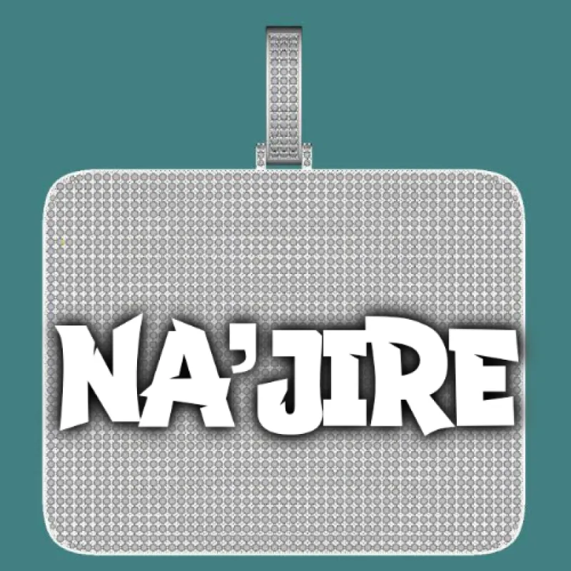 CUSTOM LETTER NECKLACE 3D BIG SQUARE sold by The GUU Shop