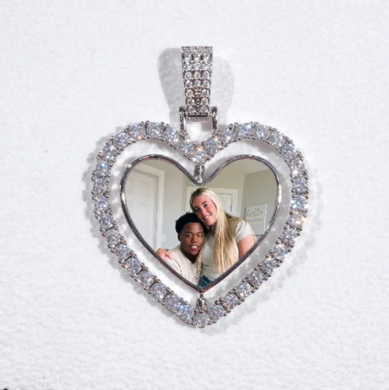 3D Spinning 2-Faced Heart Custom Picture Pendant sold by The GUU Shop