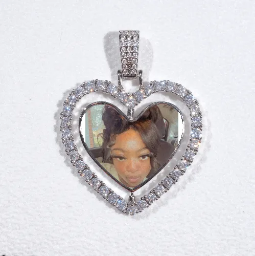 3D Spinning 2-Faced Heart Custom Picture Pendant sold by The GUU Shop