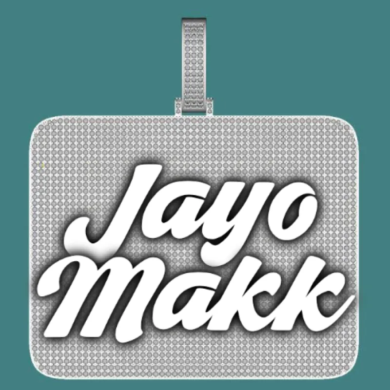 CUSTOM LETTER NECKLACE 3D BIG SQUARE sold by The GUU Shop