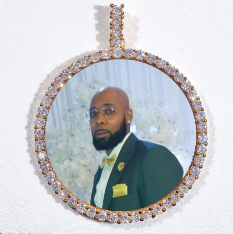 LARGE 3D CIRCLE CUSTOM PICTURE PENDANT sold by The GUU Shop