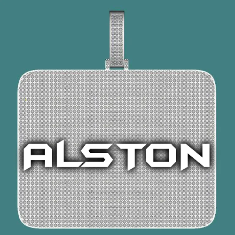 CUSTOM LETTER NECKLACE 3D BIG SQUARE sold by The GUU Shop