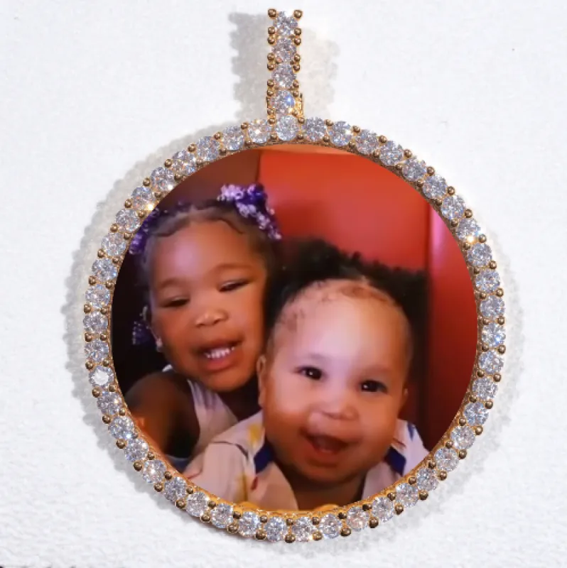 LARGE 3D CIRCLE CUSTOM PICTURE PENDANT sold by The GUU Shop