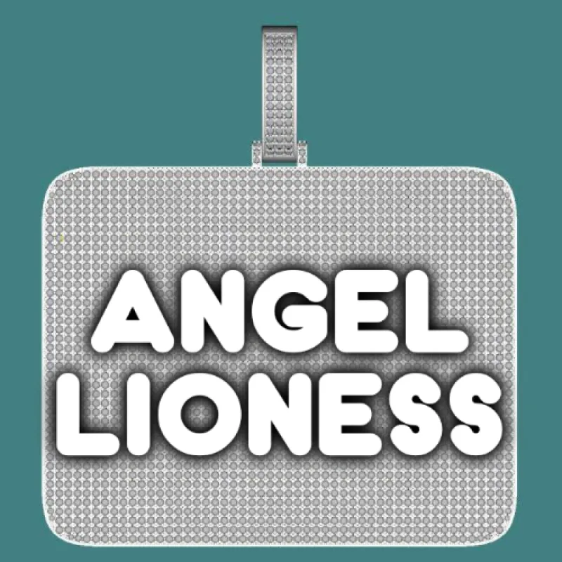 CUSTOM LETTER NECKLACE 3D BIG SQUARE sold by The GUU Shop