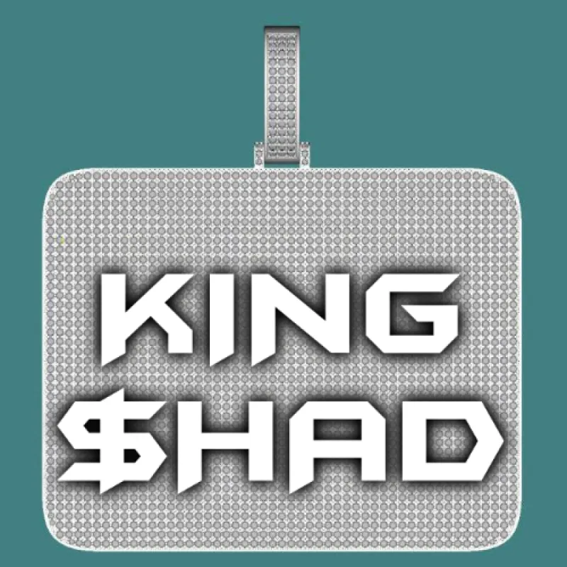 CUSTOM LETTER NECKLACE 3D BIG SQUARE sold by The GUU Shop