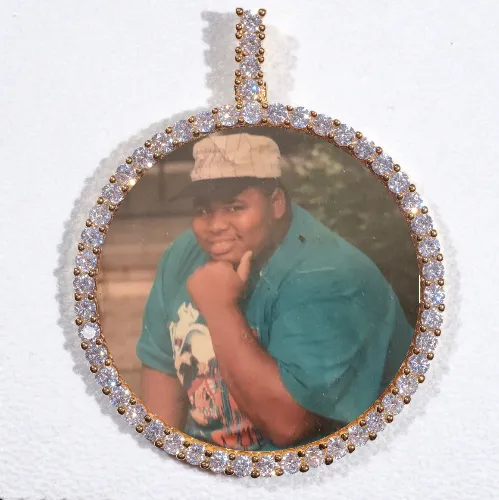 LARGE 3D CIRCLE CUSTOM PICTURE PENDANT sold by The GUU Shop