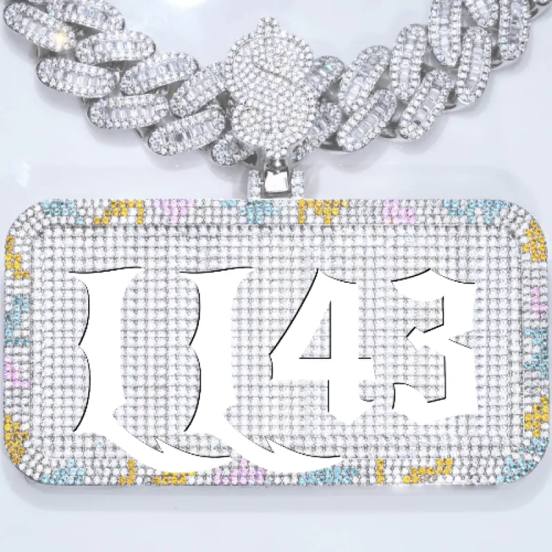 CUSTOM LETTER NECKLACE 3D COLORFUL SQUARE sold by The GUU Shop