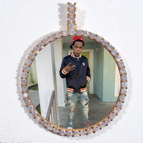 LARGE 3D CIRCLE CUSTOM PICTURE PENDANT sold by The GUU Shop