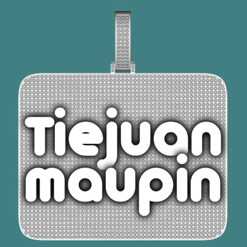 CUSTOM LETTER NECKLACE 3D BIG SQUARE sold by The GUU Shop