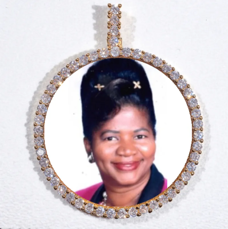 LARGE 3D CIRCLE CUSTOM PICTURE PENDANT sold by The GUU Shop