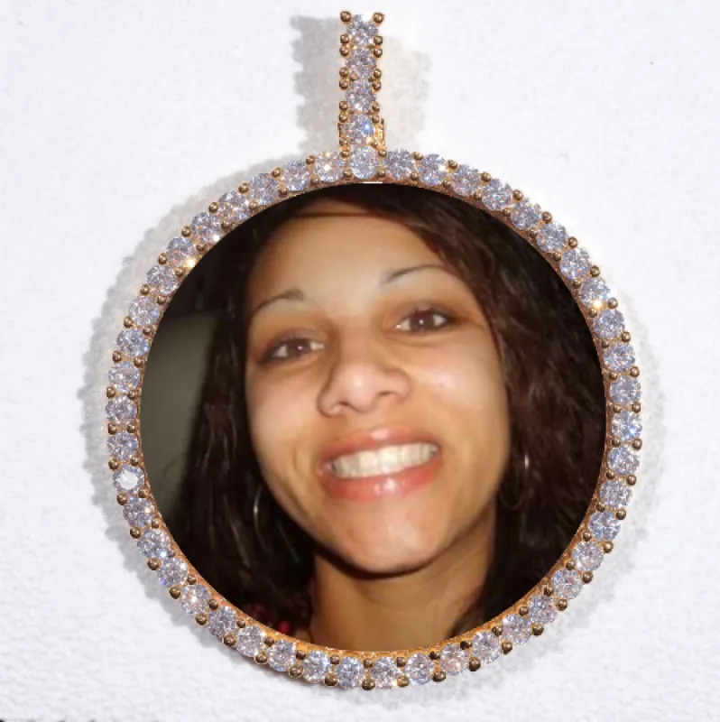 LARGE 3D CIRCLE CUSTOM PICTURE PENDANT sold by The GUU Shop