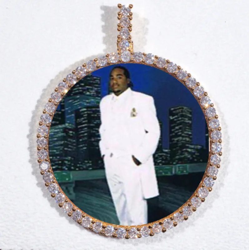 LARGE 3D CIRCLE CUSTOM PICTURE PENDANT sold by The GUU Shop