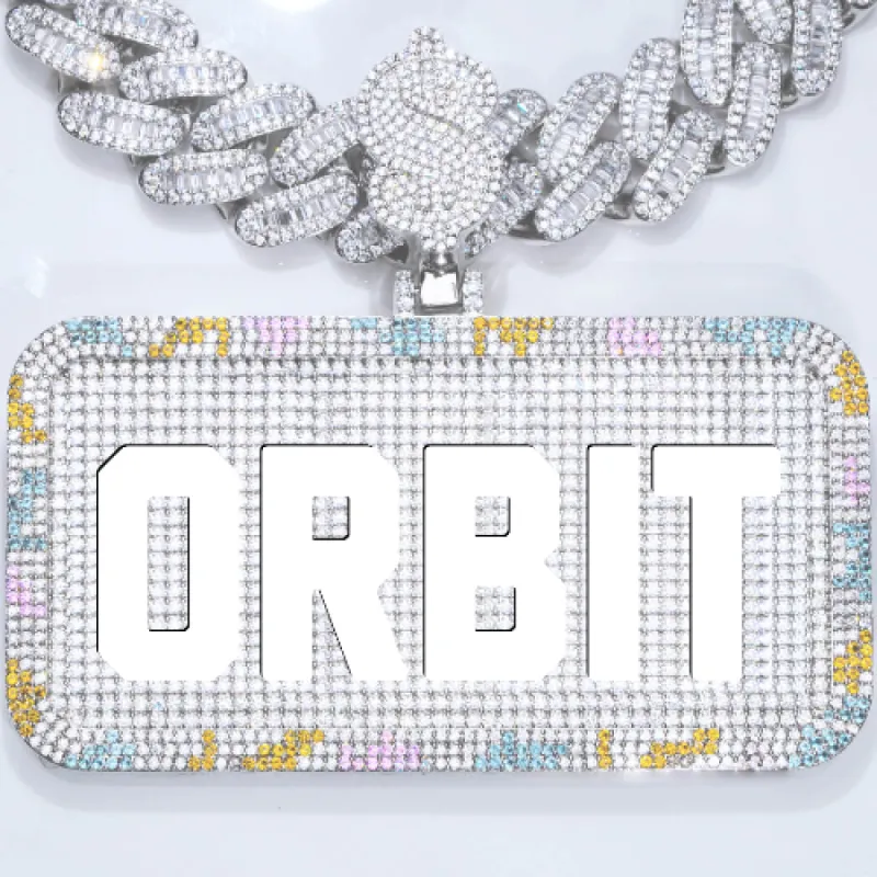 CUSTOM LETTER NECKLACE 3D COLORFUL SQUARE sold by The GUU Shop