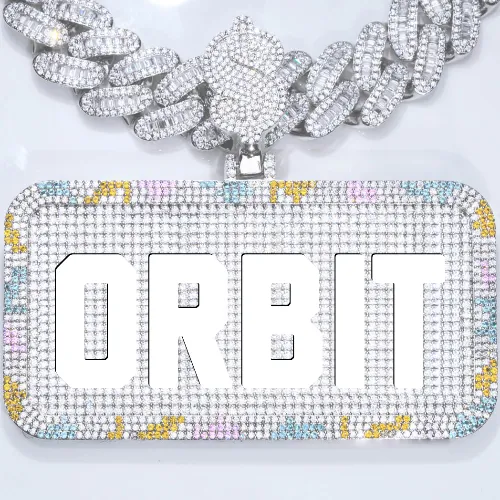 CUSTOM LETTER NECKLACE 3D COLORFUL SQUARE sold by The GUU Shop