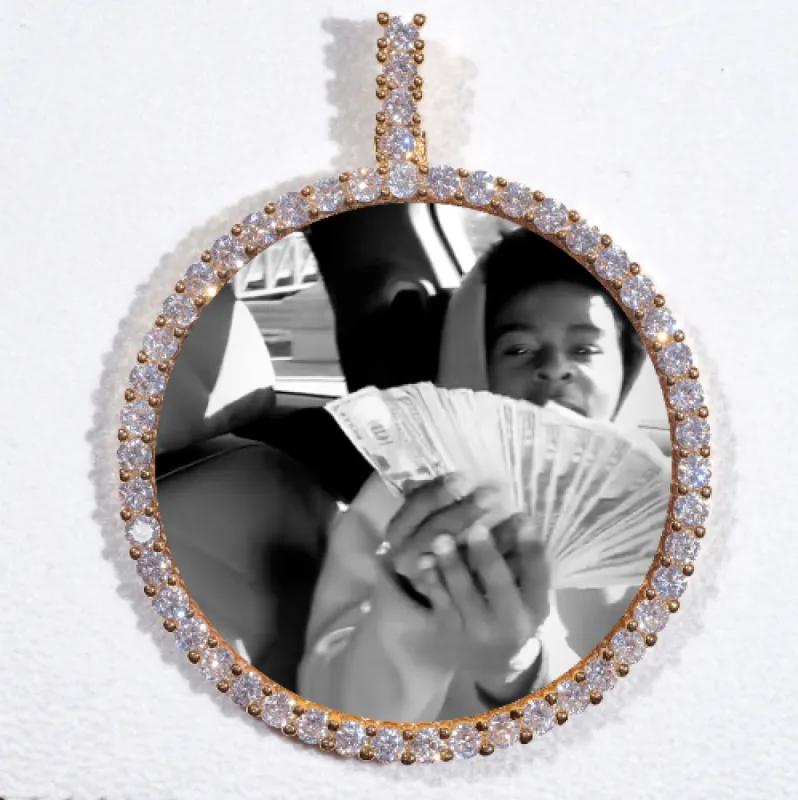 LARGE 3D CIRCLE CUSTOM PICTURE PENDANT sold by The GUU Shop