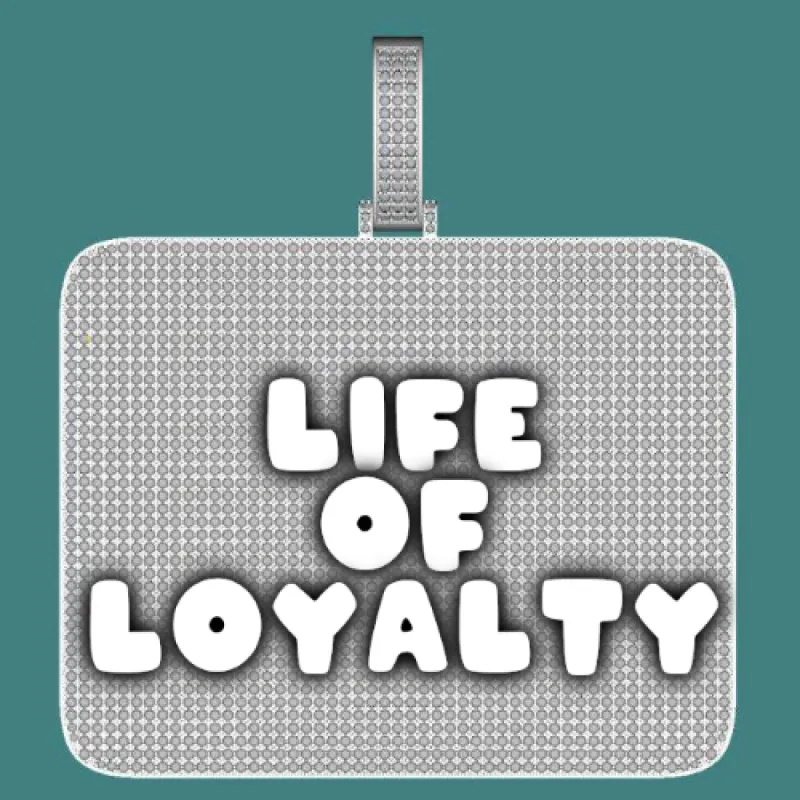 CUSTOM LETTER NECKLACE 3D BIG SQUARE sold by The GUU Shop