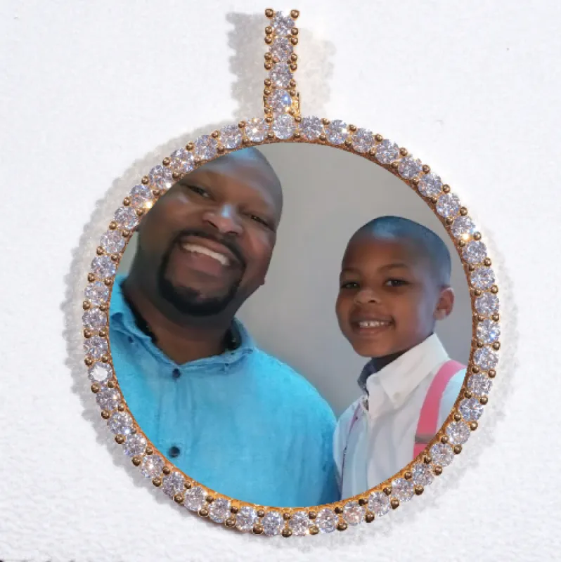 LARGE 3D CIRCLE CUSTOM PICTURE PENDANT sold by The GUU Shop