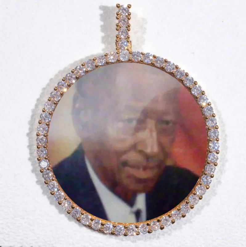 LARGE 3D CIRCLE CUSTOM PICTURE PENDANT sold by The GUU Shop