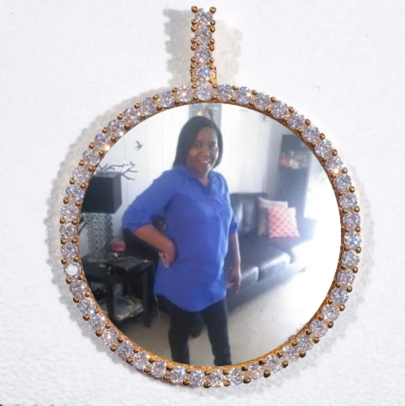 LARGE 3D CIRCLE CUSTOM PICTURE PENDANT sold by The GUU Shop