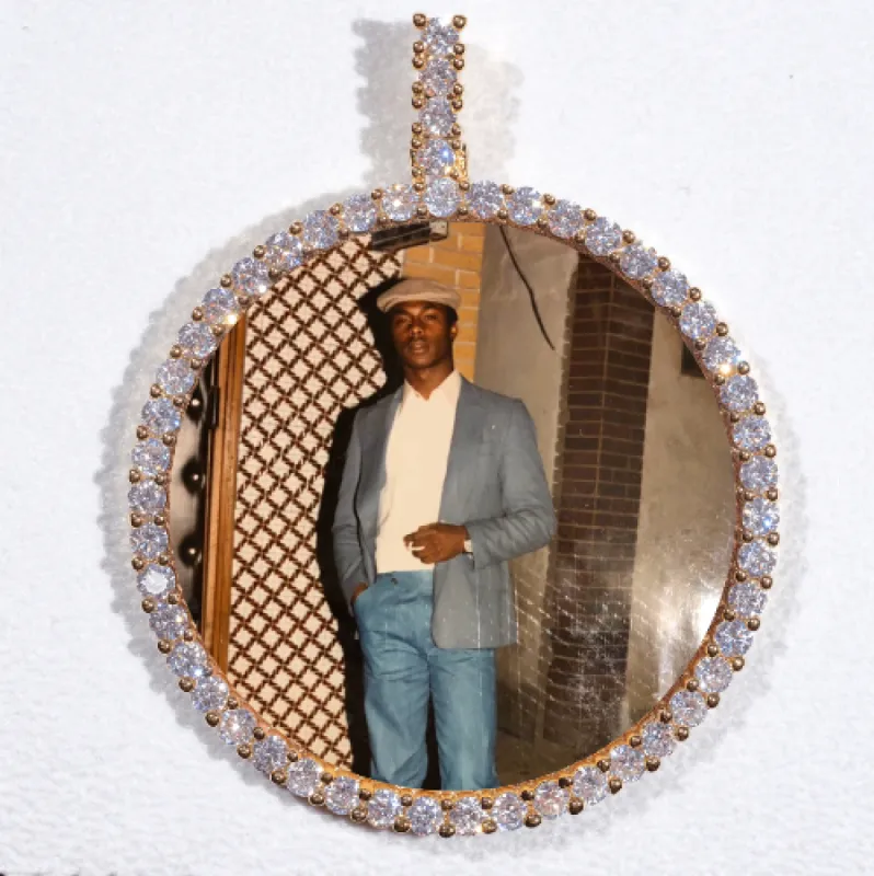 LARGE 3D CIRCLE CUSTOM PICTURE PENDANT sold by The GUU Shop