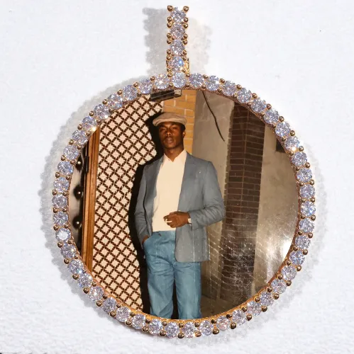 LARGE 3D CIRCLE CUSTOM PICTURE PENDANT sold by The GUU Shop