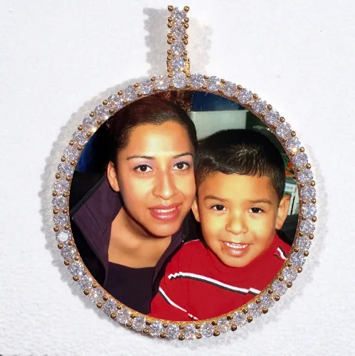 LARGE 3D CIRCLE CUSTOM PICTURE PENDANT sold by The GUU Shop