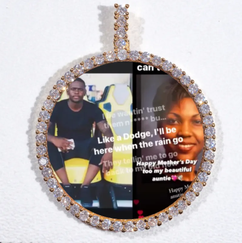 LARGE 3D CIRCLE CUSTOM PICTURE PENDANT sold by The GUU Shop