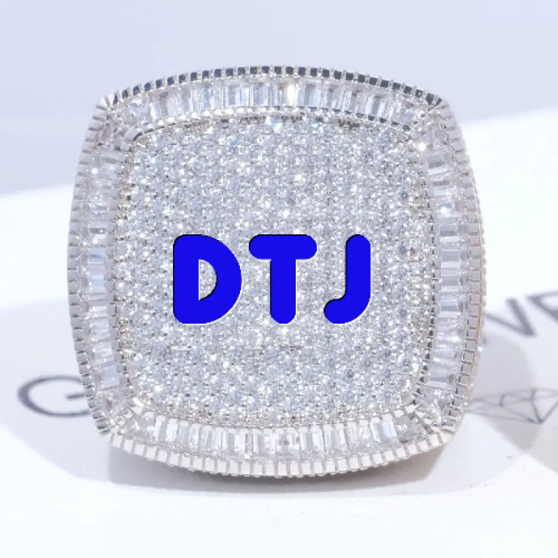 CUSTOM LETTER 3D ICED RING sold by The GUU Shop