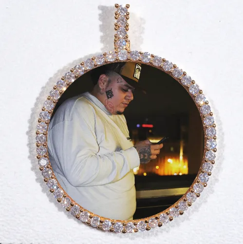 LARGE 3D CIRCLE CUSTOM PICTURE PENDANT sold by The GUU Shop