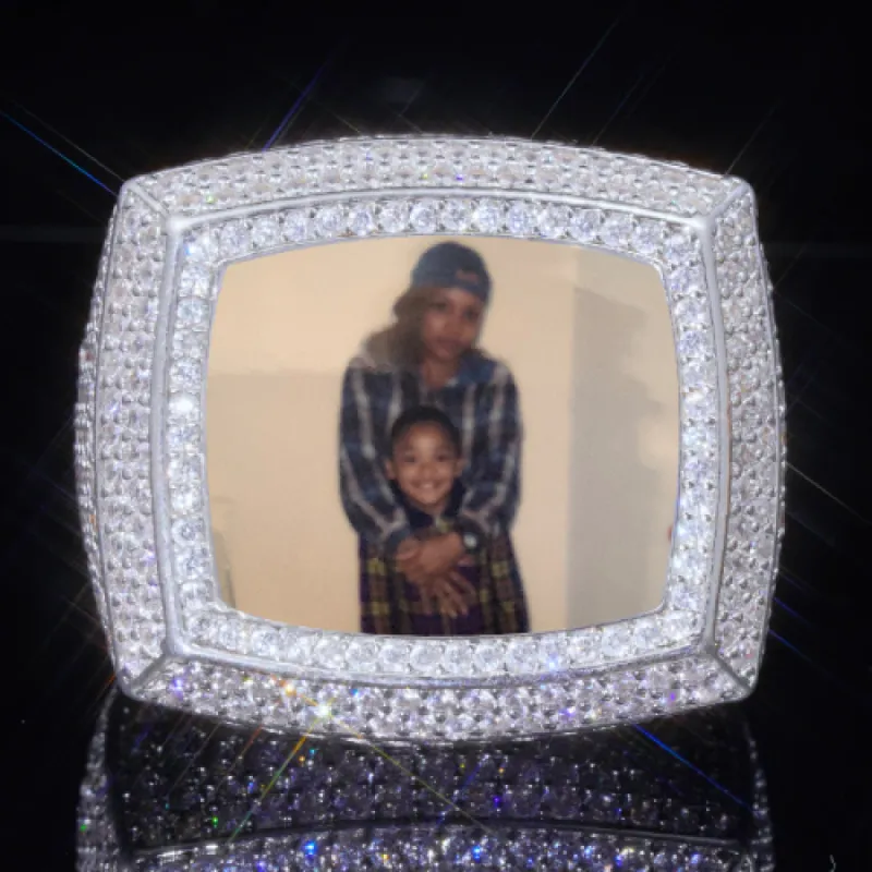 3D CUSTOM PICTURE ICED RING sold by The GUU Shop