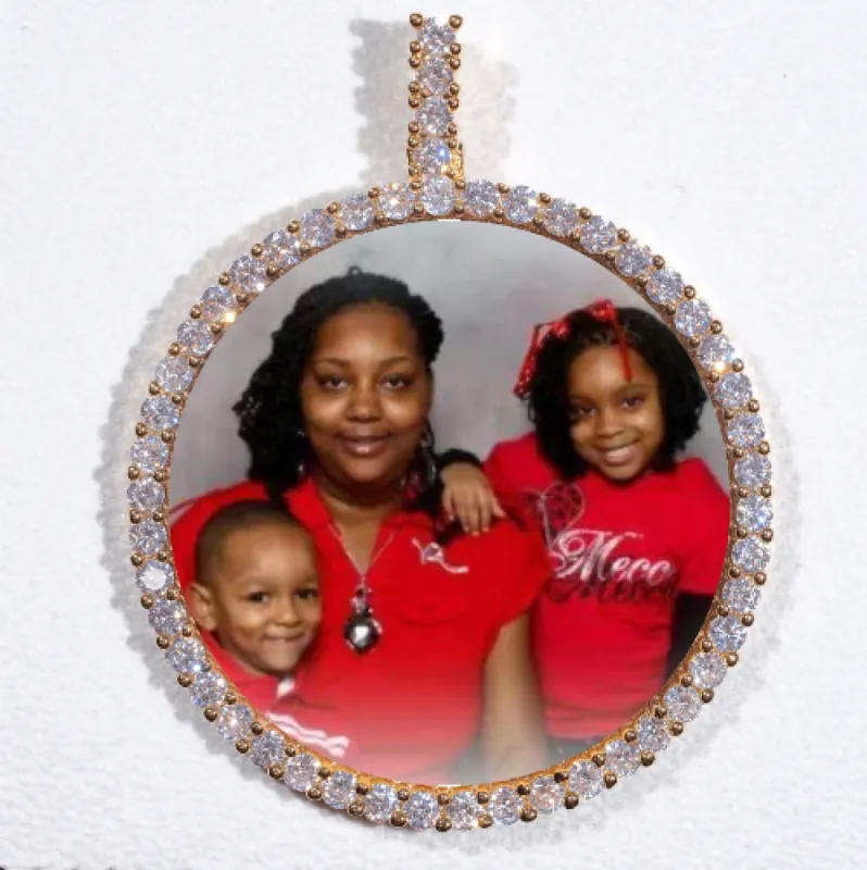 LARGE 3D CIRCLE CUSTOM PICTURE PENDANT sold by The GUU Shop