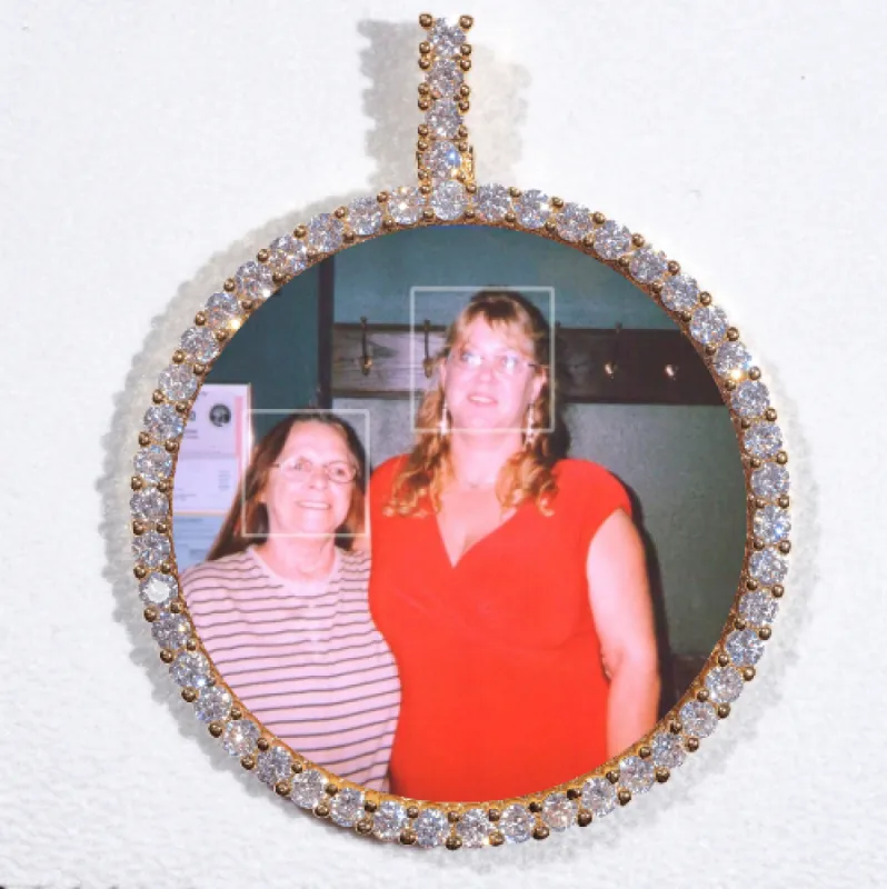 LARGE 3D CIRCLE CUSTOM PICTURE PENDANT sold by The GUU Shop