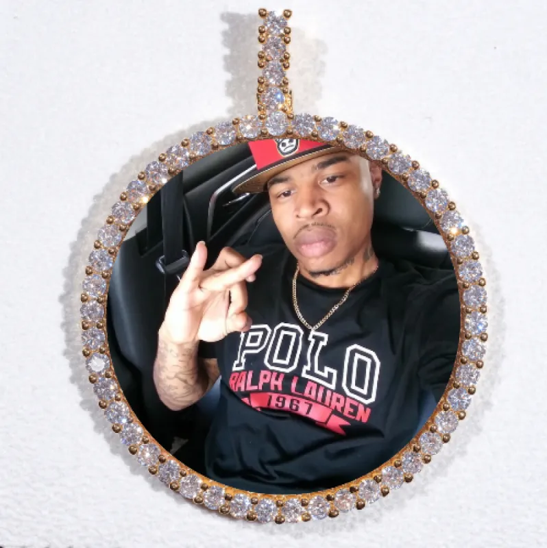 LARGE 3D CIRCLE CUSTOM PICTURE PENDANT sold by The GUU Shop