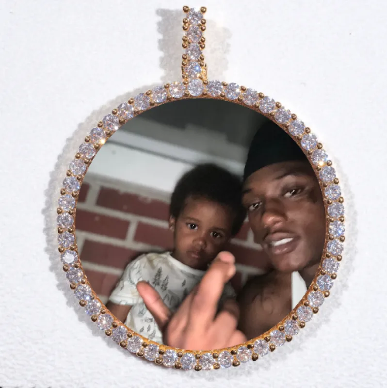 LARGE 3D CIRCLE CUSTOM PICTURE PENDANT sold by The GUU Shop