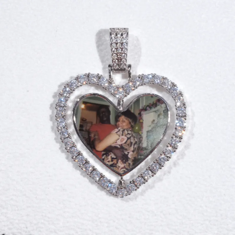 3D Spinning 2-Faced Heart Custom Picture Pendant sold by The GUU Shop