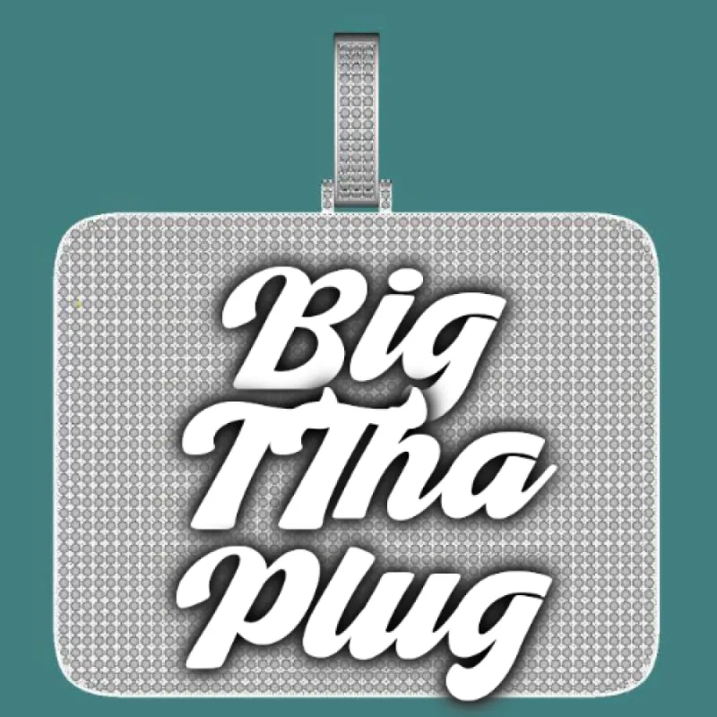 CUSTOM LETTER NECKLACE 3D BIG SQUARE sold by The GUU Shop