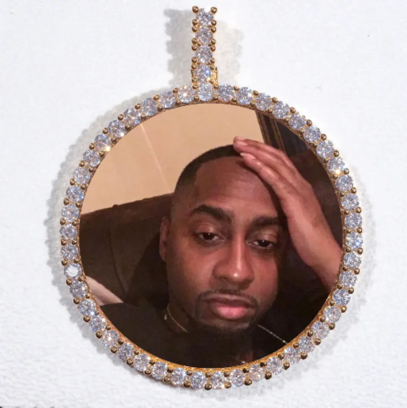 LARGE 3D CIRCLE CUSTOM PICTURE PENDANT sold by The GUU Shop