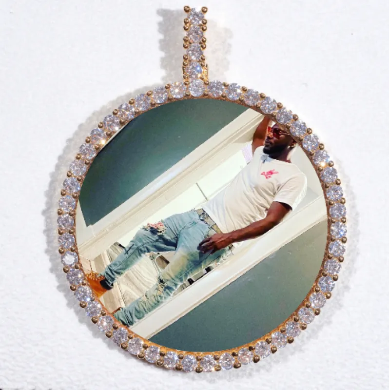 LARGE 3D CIRCLE CUSTOM PICTURE PENDANT sold by The GUU Shop