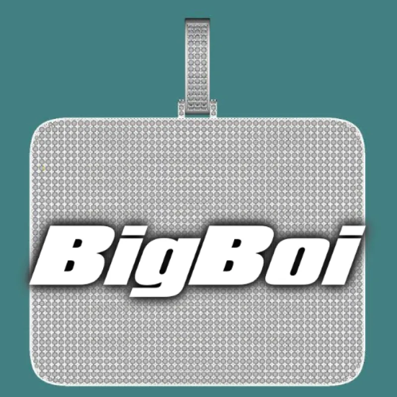 CUSTOM LETTER NECKLACE 3D BIG SQUARE sold by The GUU Shop