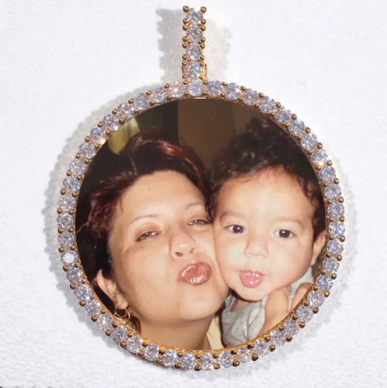 LARGE 3D CIRCLE CUSTOM PICTURE PENDANT sold by The GUU Shop