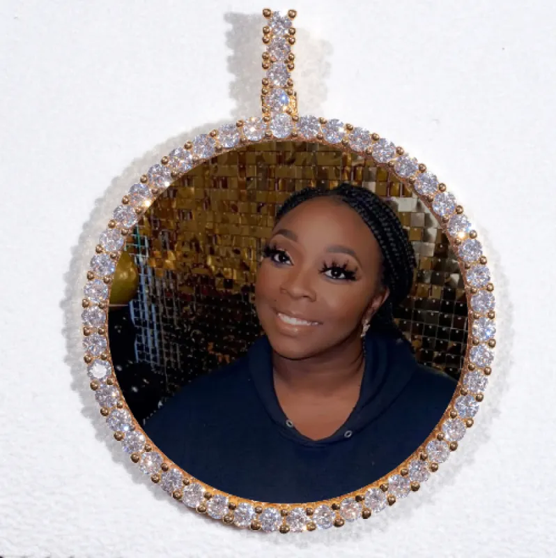 LARGE 3D CIRCLE CUSTOM PICTURE PENDANT sold by The GUU Shop