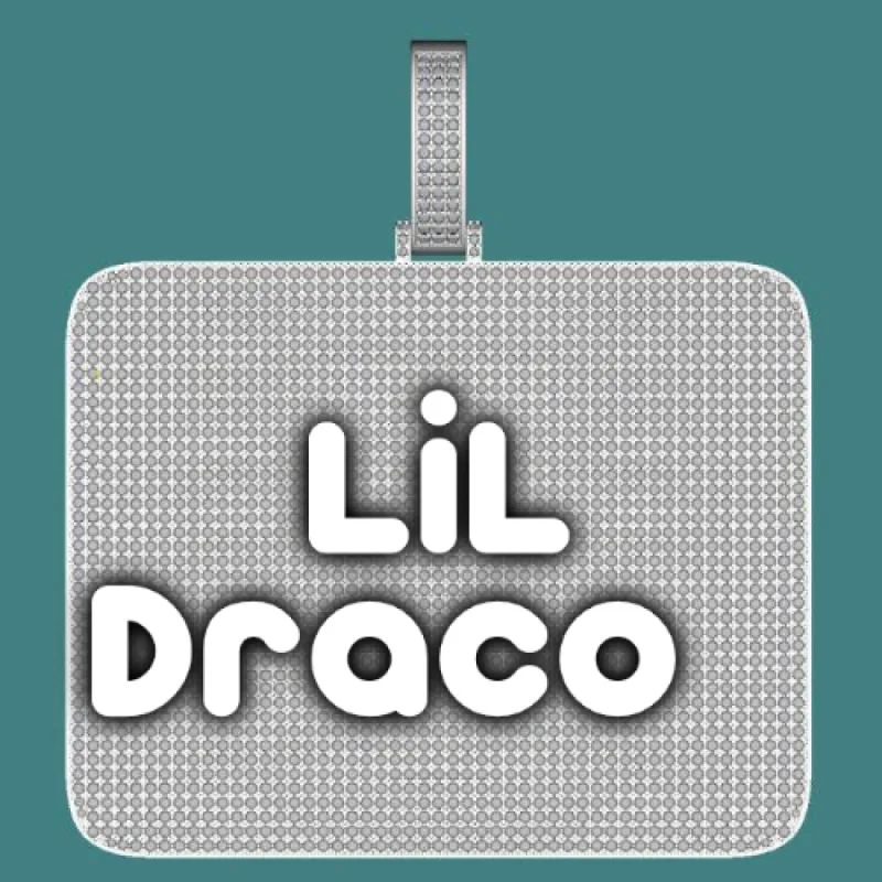 CUSTOM LETTER NECKLACE 3D BIG SQUARE sold by The GUU Shop