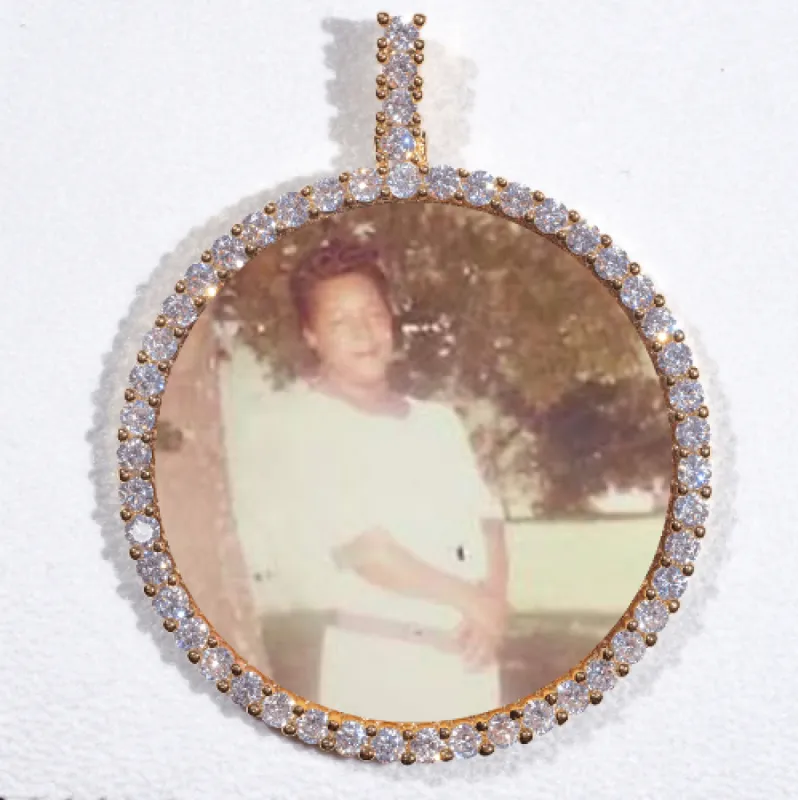 LARGE 3D CIRCLE CUSTOM PICTURE PENDANT sold by The GUU Shop