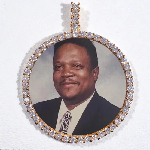 LARGE 3D CIRCLE CUSTOM PICTURE PENDANT sold by The GUU Shop