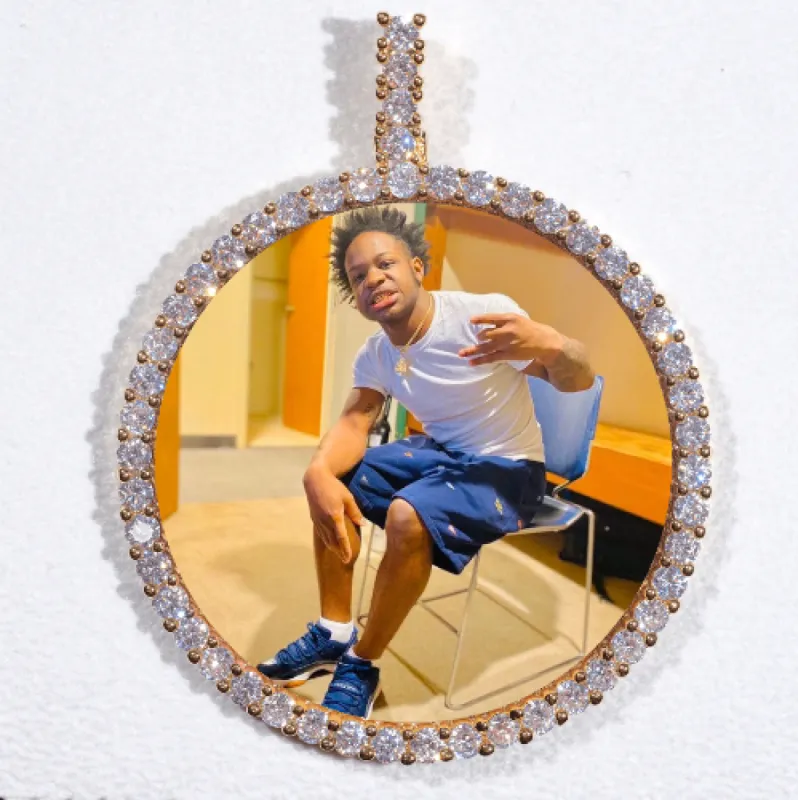 LARGE 3D CIRCLE CUSTOM PICTURE PENDANT sold by The GUU Shop