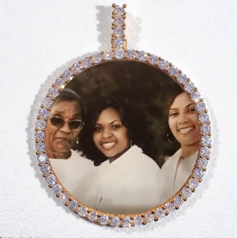 LARGE 3D CIRCLE CUSTOM PICTURE PENDANT sold by The GUU Shop